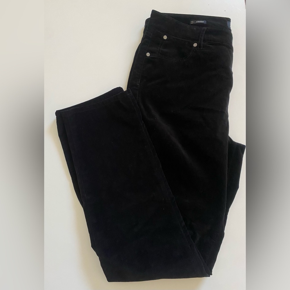 Talbots 5 Pocket Black Velvet Straight Pants